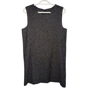 Theory Women Textured Wool Blend Sleeveless Shift Dress 12 Timeless Quiet Luxury